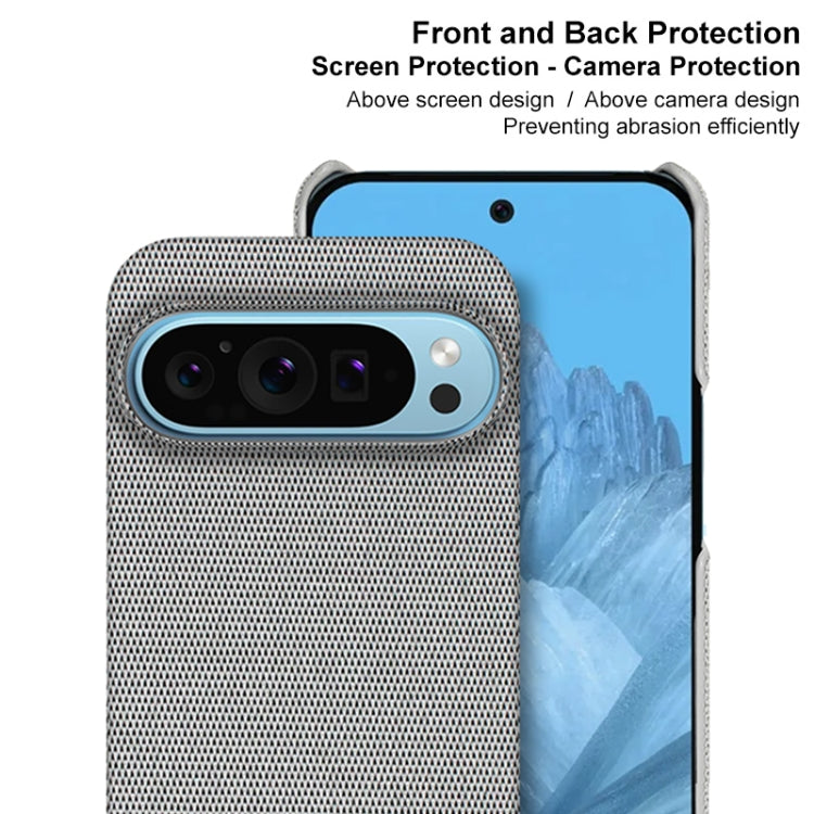 For Google Pixel 9 Pro XL imak Ruiyi Series Cloth Texture PU + PC Phone Case(Light Grey) - Google Cases by imak | Online Shopping South Africa | PMC Jewellery | Buy Now Pay Later Mobicred