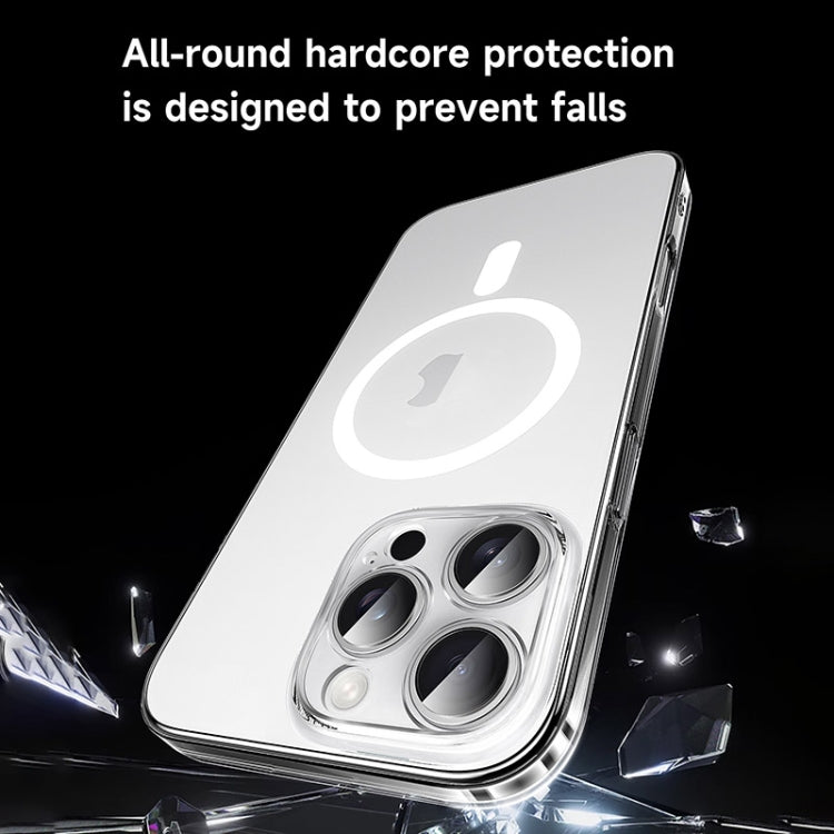 For iPhone 15 Pro Max SULADA Crystal Sand Series Electroplating Frosted MagSafe Magnetic Phone Case(Transparent) - iPhone 15 Pro Max Cases by SULADA | Online Shopping South Africa | PMC Jewellery | Buy Now Pay Later Mobicred