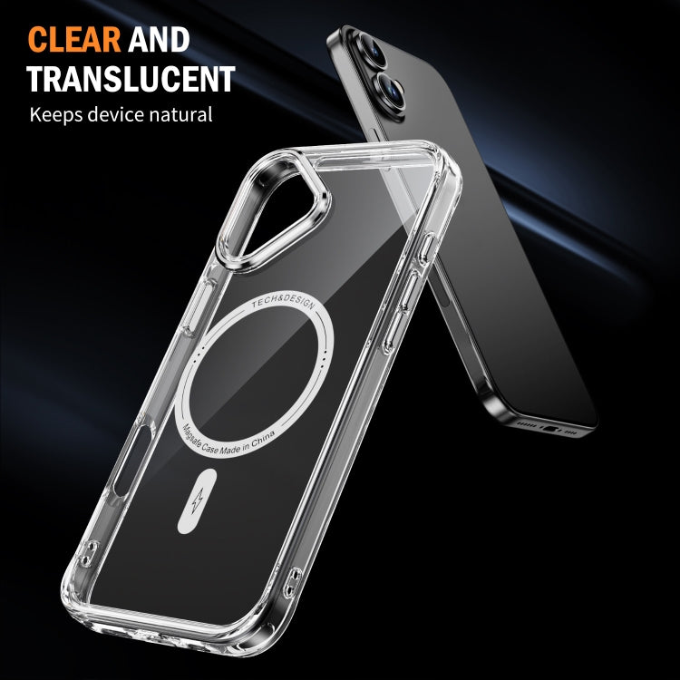 For iPhone 16 Airbag Magsafe PC Hybrid TPU Phone Case(Transparent) - iPhone 16 Cases by PMC Jewellery | Online Shopping South Africa | PMC Jewellery | Buy Now Pay Later Mobicred