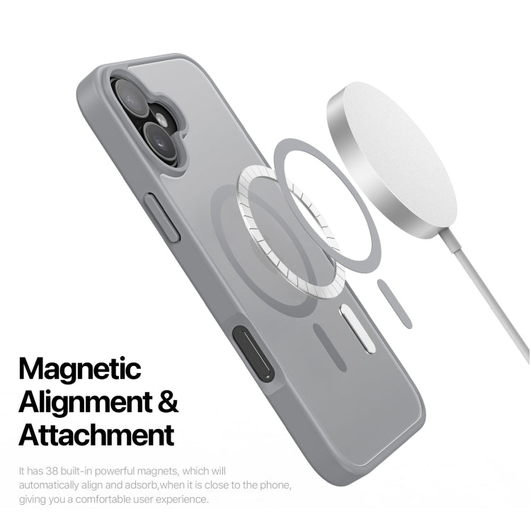 For iPhone 16 Plus DUX DUCIS Yind Series MagSafe TPU Hybrid PC Phone Case(Grey) - iPhone 16 Plus Cases by DUX DUCIS | Online Shopping South Africa | PMC Jewellery | Buy Now Pay Later Mobicred