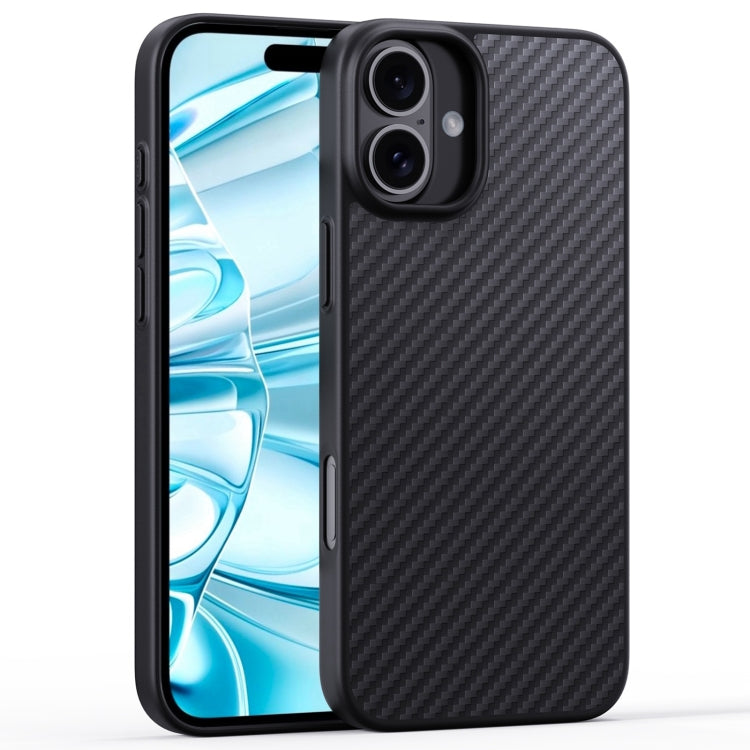 For iPhone 16 Plus Carbon Fiber Kevlar MagSafe Magnetic Phone Case(Black) - free shipping - PMC Jewellery - Order now!