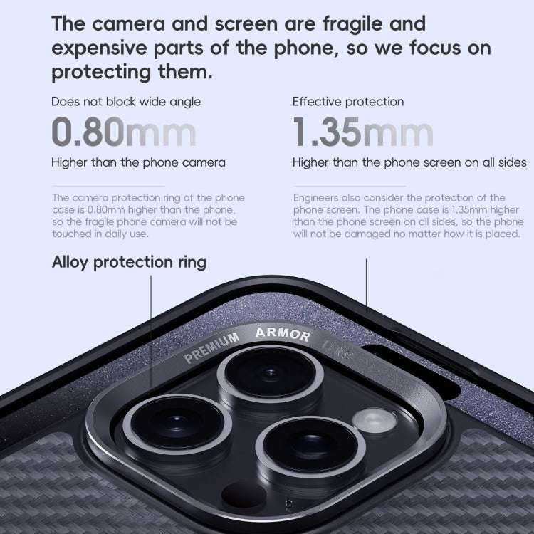 For iPhone 16 Pro Carbon Fiber Kevlar MagSafe Magnetic Phone Case(Black) - iPhone 16 Pro Cases by PMC Jewellery | Online Shopping South Africa | PMC Jewellery | Buy Now Pay Later Mobicred