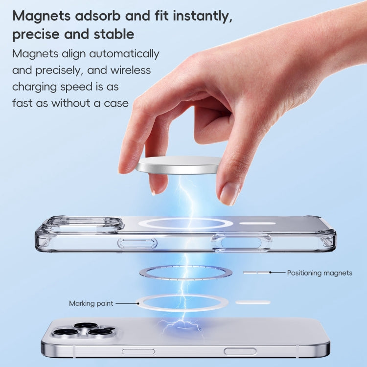 For iPhone 16 Pro Crystal Clear Frosted MagSafe Magnetic Phone Case(Transparent Titanium Blue) - iPhone 16 Pro Cases by PMC Jewellery | Online Shopping South Africa | PMC Jewellery | Buy Now Pay Later Mobicred