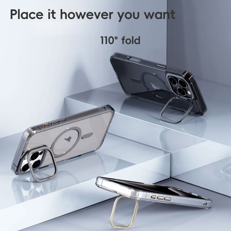 For iPhone 16 Plus Mirror Crystal Clear Lens Holder MagSafe Magnetic Phone Case(Transparent) - iPhone 16 Plus Cases by PMC Jewellery | Online Shopping South Africa | PMC Jewellery | Buy Now Pay Later Mobicred