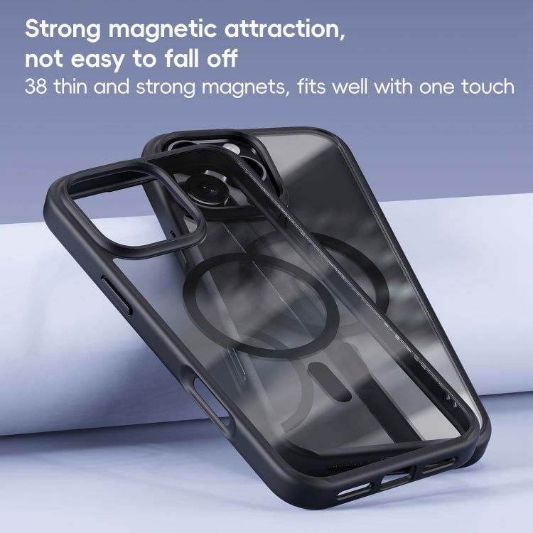 For iPhone 16 Plus Ming Shield Series MagSafe Magnetic Phone Case(Black) - iPhone 16 Plus Cases by PMC Jewellery | Online Shopping South Africa | PMC Jewellery | Buy Now Pay Later Mobicred