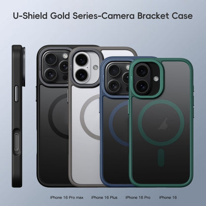 For iPhone 16 Pro Frosted Lens Holder MagSafe Magnetic Phone Case(Dark Green) - iPhone 16 Pro Cases by PMC Jewellery | Online Shopping South Africa | PMC Jewellery | Buy Now Pay Later Mobicred