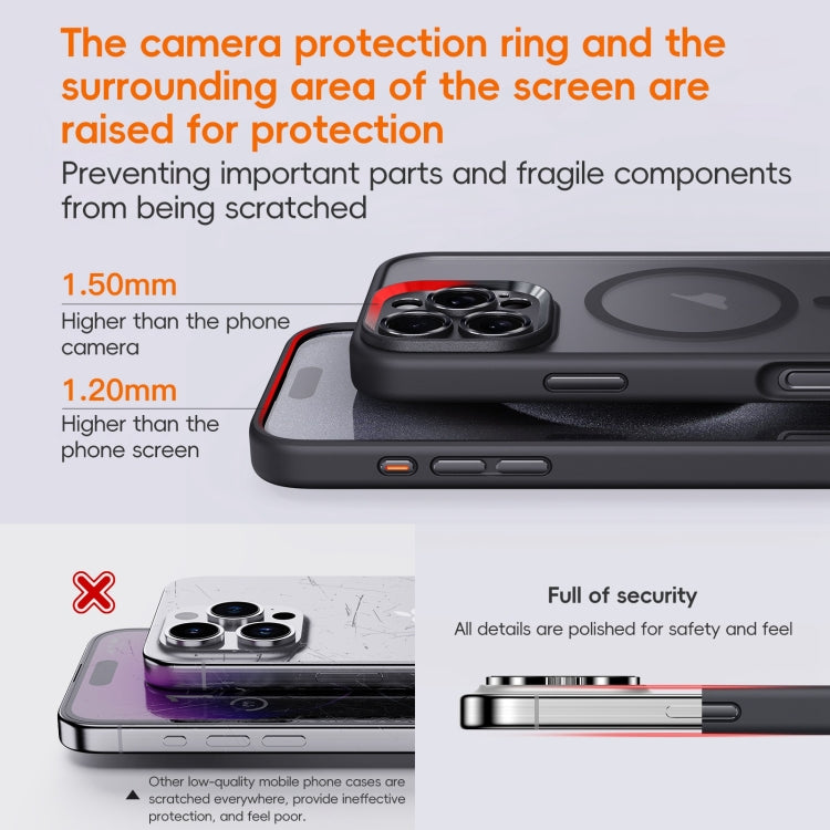 For iPhone 16 Plus Fine Hole Frosted MagSafe Magnetic Phone Case(Titanium Blue) - free shipping - PMC Jewellery - Order now!
