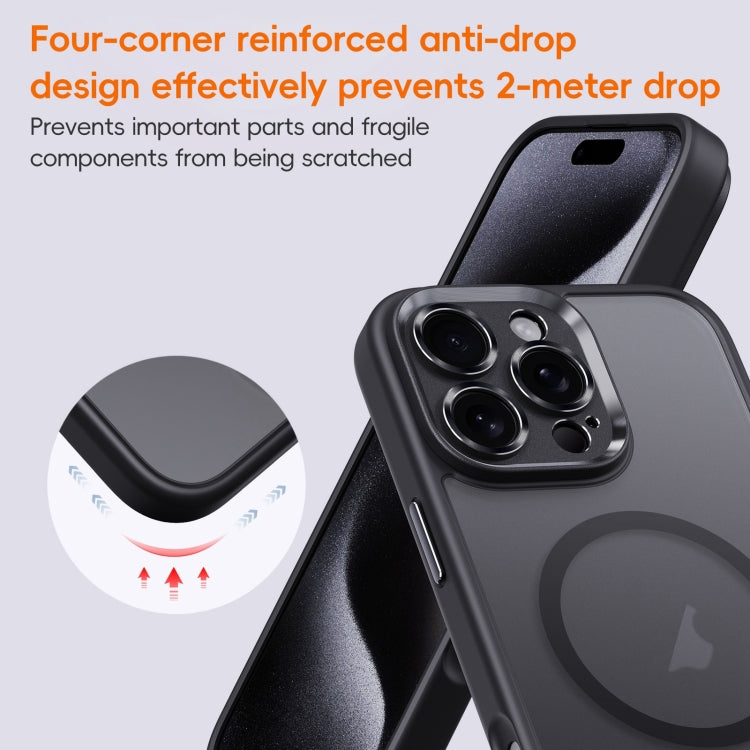 For iPhone 16 Plus Fine Hole Frosted MagSafe Magnetic Phone Case(White) - free shipping - PMC Jewellery - Order now!