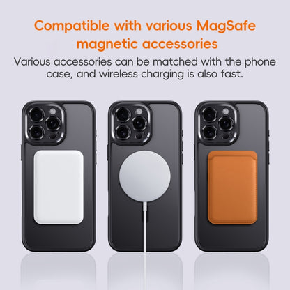 For iPhone 16 Fine Hole Frosted MagSafe Magnetic Phone Case(Black) - iPhone 16 Cases by PMC Jewellery | Online Shopping South Africa | PMC Jewellery | Buy Now Pay Later Mobicred