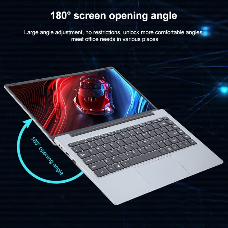 14 inch Windows 11 Laptop, 16GB+256GB, Gen 4th Intel Core i3 CPU, 180 Degree Rotation Axis(Silver) - Others by PMC Jewellery | Online Shopping South Africa | PMC Jewellery | Buy Now Pay Later Mobicred