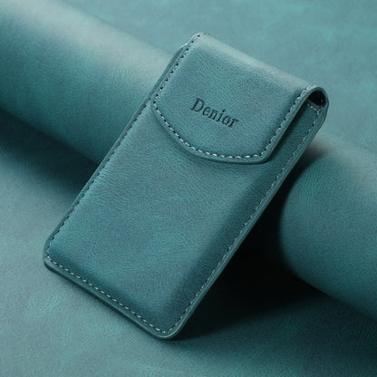 Denior V12 MagSafe Magnetic Phone PU Card Sleeve(Blue) - Others Accessories by Denior | Online Shopping South Africa | PMC Jewellery | Buy Now Pay Later Mobicred