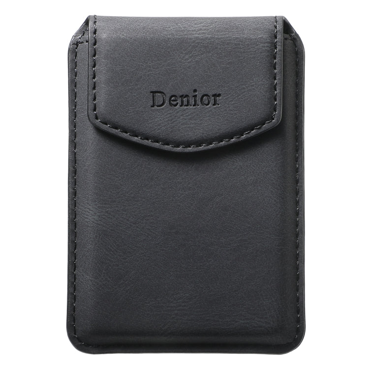 Denior V12 MagSafe Magnetic Phone PU Card Sleeve(Black) - Others Accessories by Denior | Online Shopping South Africa | PMC Jewellery | Buy Now Pay Later Mobicred