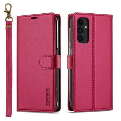 For Samsung Galaxy A14 4G / A14 5G LC.IMEEKE L2 Series Detachable Magsafe PU Phone Case with Lanyard(Red) - Galaxy Phone Cases by LC.IMEEKE | Online Shopping South Africa | PMC Jewellery | Buy Now Pay Later Mobicred