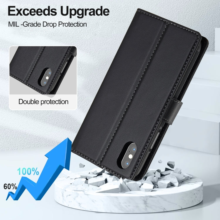 For iPhone XS Max LC.IMEEKE L2 Series Detachable Magsafe PU Phone Case with Lanyard(Black) - More iPhone Cases by LC.IMEEKE | Online Shopping South Africa | PMC Jewellery | Buy Now Pay Later Mobicred