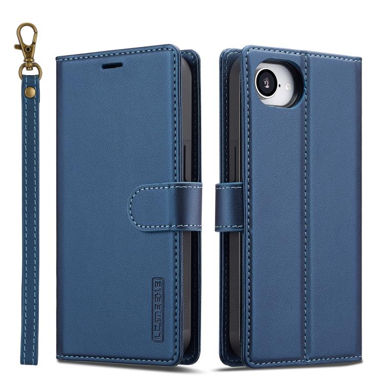 For iPhone 16e LC.IMEEKE L2 Series Detachable Magsafe PU Phone Case with Lanyard(Blue) - free shipping - PMc TechLife - Order now!