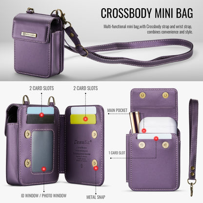 CaseMe Me50 Mini Universal Bag for Apple and Samsung Headphones + Lipstick(Purple) - For AirPods 1/2 by CaseMe | Online Shopping South Africa | PMC Jewellery | Buy Now Pay Later Mobicred