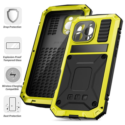 For iPhone 16 Pro Max R-JUST Life Waterproof Dustproof Shockproof Phone Case(Yellow) - iPhone 16 Pro Max Cases by R-JUST | Online Shopping South Africa | PMC Jewellery | Buy Now Pay Later Mobicred