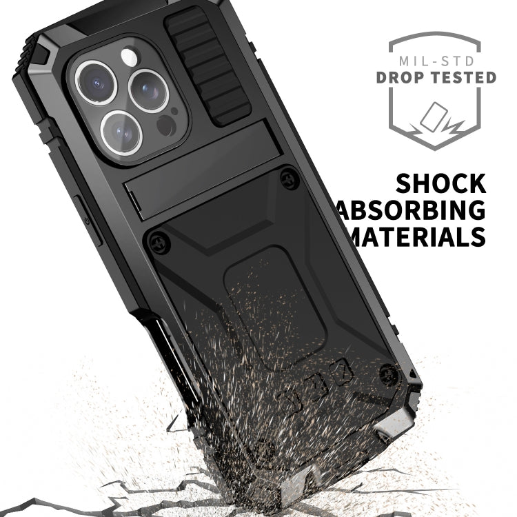 For iPhone 16 Pro R-JUST Life Waterproof Dustproof Shockproof Phone Case(Black) - iPhone 16 Pro Cases by R-JUST | Online Shopping South Africa | PMC Jewellery | Buy Now Pay Later Mobicred