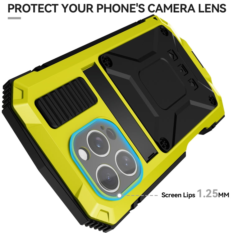 For iPhone 16 Pro R-JUST Life Waterproof Dustproof Shockproof Phone Case(Yellow) - iPhone 16 Pro Cases by R-JUST | Online Shopping South Africa | PMC Jewellery | Buy Now Pay Later Mobicred