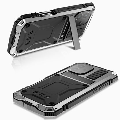 For iPhone 16 Plus R-JUST Life Waterproof Dustproof Shockproof Phone Case(Silver) - iPhone 16 Plus Cases by R-JUST | Online Shopping South Africa | PMC Jewellery | Buy Now Pay Later Mobicred