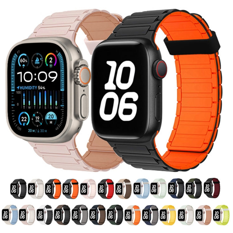 For Apple Watch SE 44mm Tri-beads Magnetic Hoop Silicone Watch Band(Light Mint) - free shipping - PMc TechLife - Order now!
