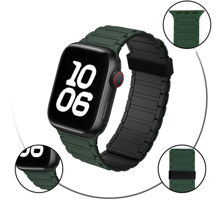 For Apple Watch SE 44mm Tri-beads Magnetic Hoop Silicone Watch Band(Light Mint Starlight) - free shipping - PMc TechLife - Order now!