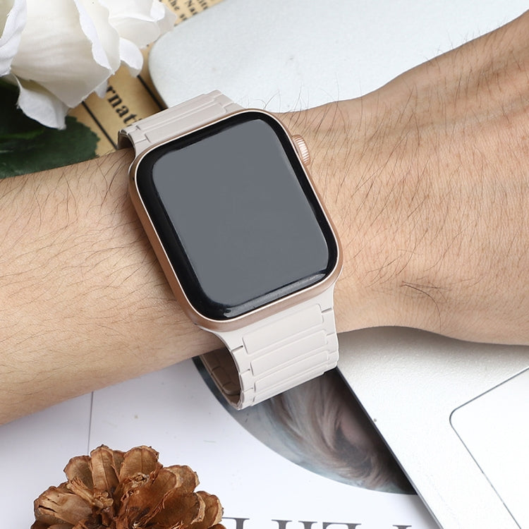 For Apple Watch SE 40mm Tri-beads Magnetic Hoop Silicone Watch Band(Light Mint) - free shipping - PMc TechLife - Order now!