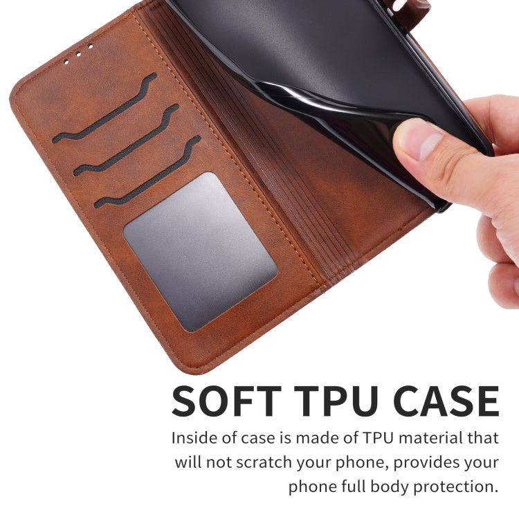 For Samsung Galaxy S25+ 5G Embossed Happy Cat Pattern Flip Leather Phone Case(Brown) - Galaxy S25+ 5G Cases by PMC Jewellery | Online Shopping South Africa | PMC Jewellery | Buy Now Pay Later Mobicred