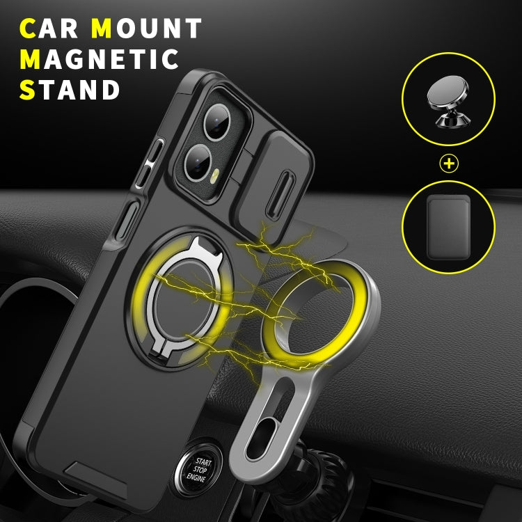 For Motorola Moto G 5G 2024 Sliding Camshield Ring Holder Phone Case(Orange) - Motorola Cases by PMC Jewellery | Online Shopping South Africa | PMC Jewellery | Buy Now Pay Later Mobicred