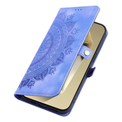 For Samsung Galaxy S25+ 5G Skin Feel Totem Embossed Leather Phone Case(Purple) - Galaxy S25+ 5G Cases by PMC Jewellery | Online Shopping South Africa | PMC Jewellery | Buy Now Pay Later Mobicred