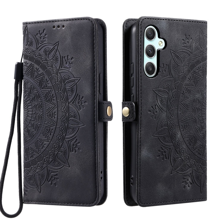 For Samsung Galaxy S25+ 5G Skin Feel Totem Embossed Leather Phone Case(Black) - Galaxy S25+ 5G Cases by PMC Jewellery | Online Shopping South Africa | PMC Jewellery | Buy Now Pay Later Mobicred