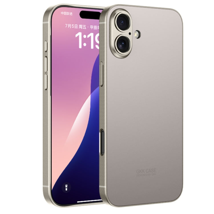 For iPhone 16 GKK AG Craft Skin Feel Full Coverage Phone Case(Titanium Grey) - iPhone 16 Cases by GKK | Online Shopping South Africa | PMC Jewellery | Buy Now Pay Later Mobicred