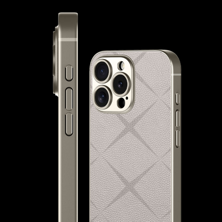 For iPhone 16 Pro Max GKK Asterism Metal Paint Skin Feel Leather Full Coverage Phone Case(Titanium Grey) - iPhone 16 Pro Max Cases by GKK | Online Shopping South Africa | PMC Jewellery | Buy Now Pay Later Mobicred