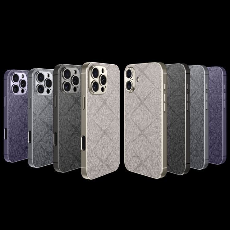 For iPhone 16 Pro Max GKK Asterism Metal Paint Skin Feel Leather Full Coverage Phone Case(Mountain Gray) - iPhone 16 Pro Max Cases by GKK | Online Shopping South Africa | PMC Jewellery | Buy Now Pay Later Mobicred