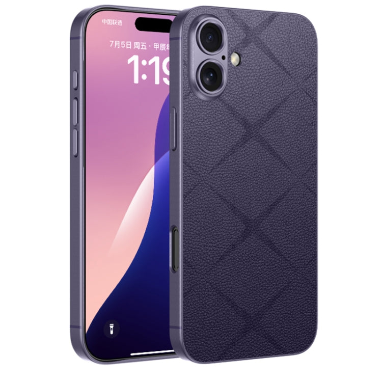 For iPhone 16 GKK Asterism Metal Paint Skin Feel Leather Full Coverage Phone Case(Purple) - iPhone 16 Cases by GKK | Online Shopping South Africa | PMC Jewellery | Buy Now Pay Later Mobicred