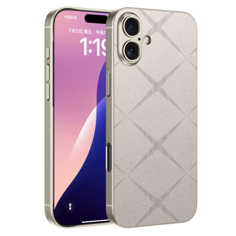 For iPhone 16 GKK Asterism Metal Paint Skin Feel Leather Full Coverage Phone Case(Titanium Grey) - iPhone 16 Cases by GKK | Online Shopping South Africa | PMC Jewellery | Buy Now Pay Later Mobicred