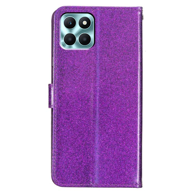 For Honor X6c 4G Glitter Powder Flip Leather Phone Case(Purple) - free shipping - PMC TechLife - Order now!
