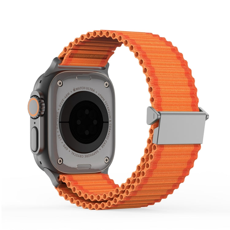 For Apple Watch Series 5 44mm DUX DUCIS YC Series Ocean Nylon Watch Band(Orange) - Watch Bands by DUX DUCIS | Online Shopping South Africa | PMC Jewellery | Buy Now Pay Later Mobicred