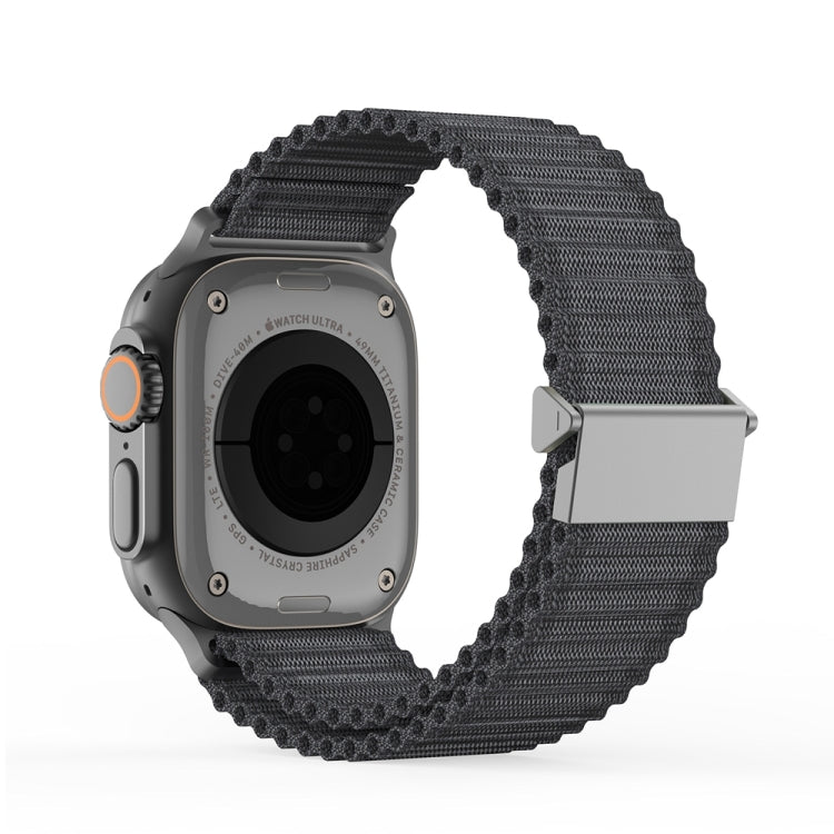 For Apple Watch Series 10 42mm DUX DUCIS YC Series Ocean Nylon Watch Band(Dark Grey) - Watch Bands by DUX DUCIS | Online Shopping South Africa | PMC Jewellery | Buy Now Pay Later Mobicred