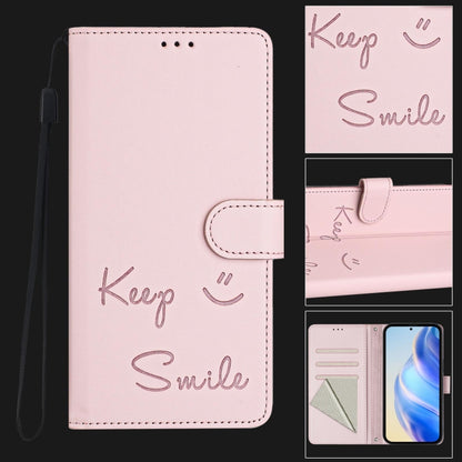 For Ulefone Note 14 Smile Embossing RFID Leather Phone Case(Pink) - Ulefone Cases by PMC Jewellery | Online Shopping South Africa | PMC Jewellery | Buy Now Pay Later Mobicred