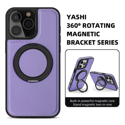 For iPhone 16 Pro Max Yashi 360 Degree Rotating MagSafe Holder Phone Case(Purple) - iPhone 16 Pro Max Cases by PMC Jewellery | Online Shopping South Africa | PMC Jewellery | Buy Now Pay Later Mobicred