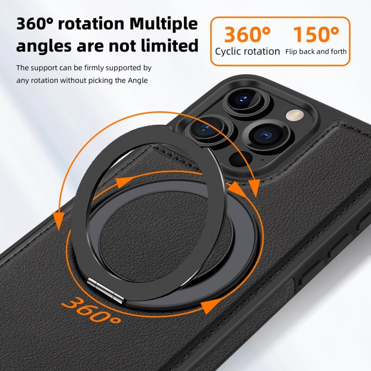 For iPhone 16 Plus Yashi 360 Degree Rotating MagSafe Holder Phone Case(Black) - free shipping - PMC Jewellery - Order now!