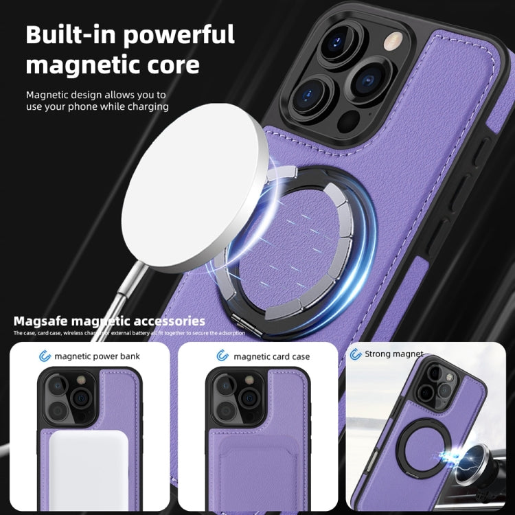 For iPhone 16 Yashi 360 Degree Rotating MagSafe Holder Phone Case(Purple) - iPhone 16 Cases by PMC Jewellery | Online Shopping South Africa | PMC Jewellery | Buy Now Pay Later Mobicred