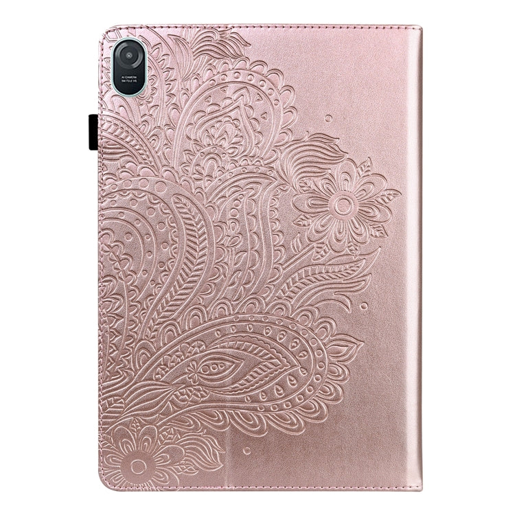 For Honor Pad 8 Peacock Embossed Pattern Leather Tablet Case(Rose Gold) - Honor by PMC TechLife | Online Shopping South Africa | PMC TechLife | Buy Now Pay Later Mobicred
