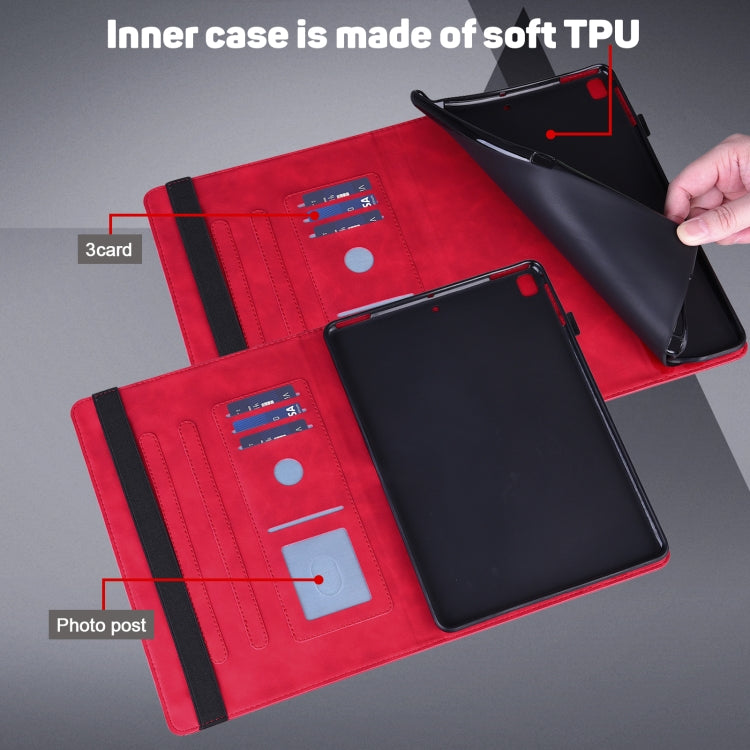 For Honor Pad 8 Peacock Embossed Pattern Leather Tablet Case(Red) - Honor by PMC TechLife | Online Shopping South Africa | PMC TechLife | Buy Now Pay Later Mobicred