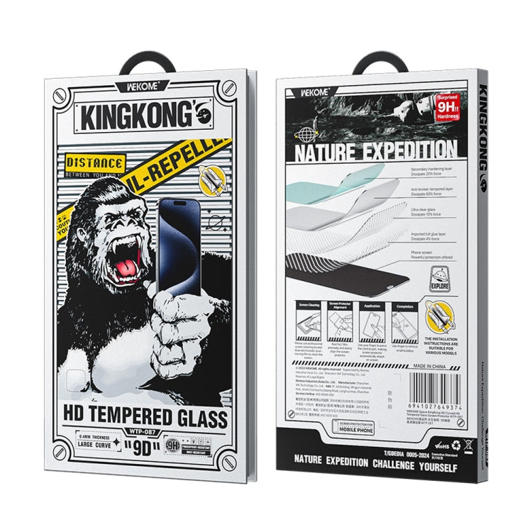 For iPhone 16 Pro Max WK WTP-087 Space King Kong 9D Curved HD Tempered Glass Screen Protector - iPhone 16 Pro Max Tempered Glass by WK | Online Shopping South Africa | PMC Jewellery | Buy Now Pay Later Mobicred