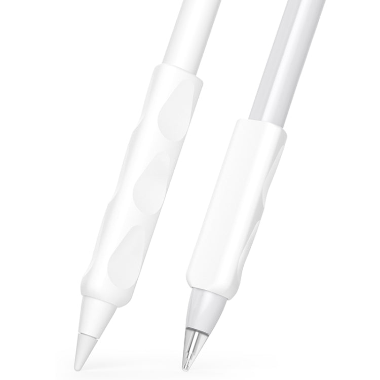 For Apple Pencil & Huawei M-Pencil Series Universal Stylus Silicone Protective Grip Cover(White) - Pencil Accessories by PMC Jewellery | Online Shopping South Africa | PMC Jewellery | Buy Now Pay Later Mobicred