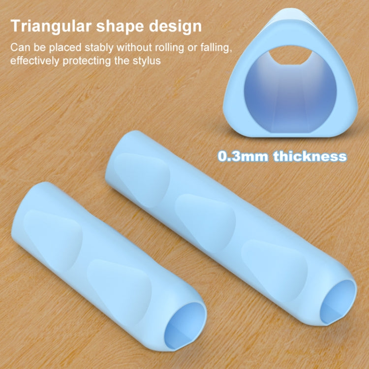 For Apple Pencil & Huawei M-Pencil Series Universal Stylus Silicone Protective Grip Cover(Blue) - Pencil Accessories by PMC Jewellery | Online Shopping South Africa | PMC Jewellery | Buy Now Pay Later Mobicred
