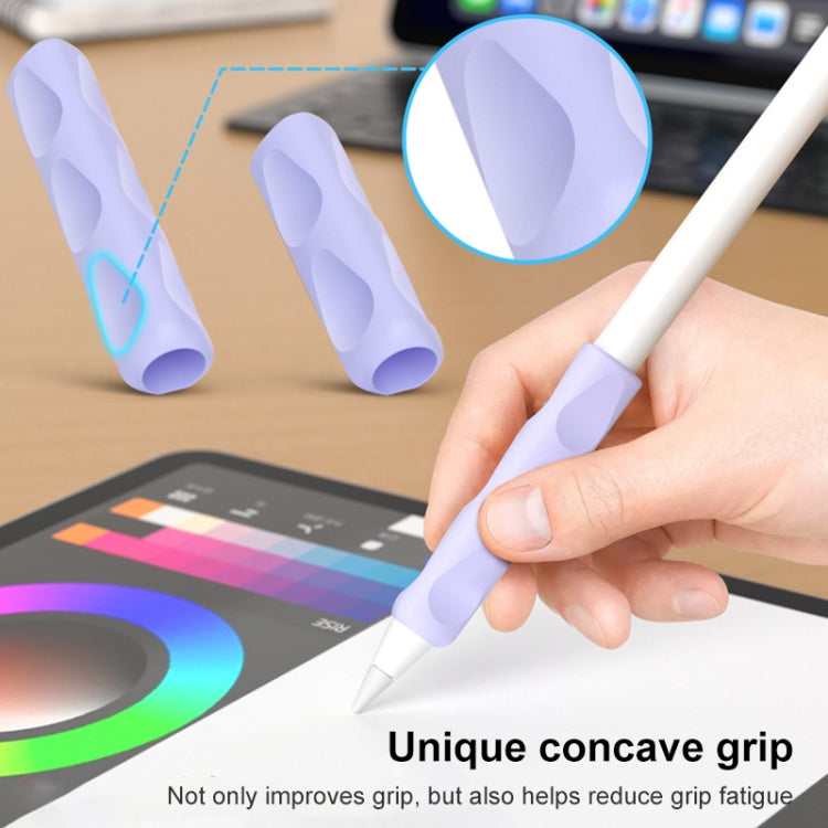 For Apple Pencil & Huawei M-Pencil Series Universal Stylus Silicone Protective Grip Cover(Blue) - Pencil Accessories by PMC Jewellery | Online Shopping South Africa | PMC Jewellery | Buy Now Pay Later Mobicred