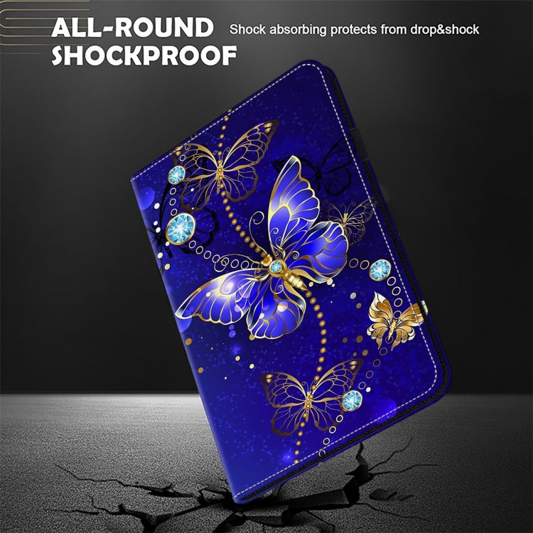 For Honor Pad 8 Crystal Texture Painted Leather Tablet Case(Diamond Butterflies) - Honor by PMC TechLife | Online Shopping South Africa | PMC TechLife | Buy Now Pay Later Mobicred